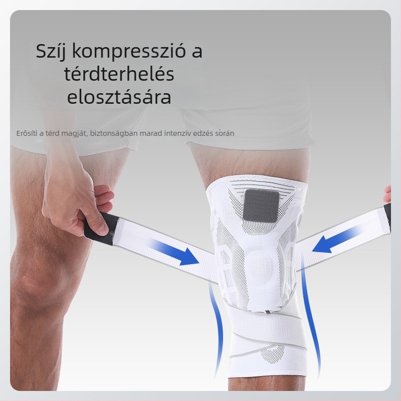 Kötött térdvédők pántokkal – felnőtteknek, minden sporthoz