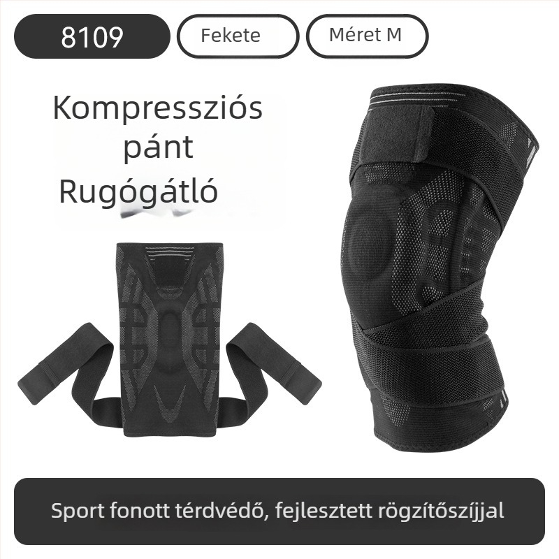 Kötött térdvédők pántokkal – felnőtteknek, minden sporthoz