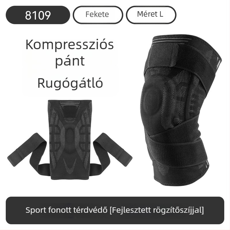 Kötött térdvédők pántokkal – felnőtteknek, minden sporthoz