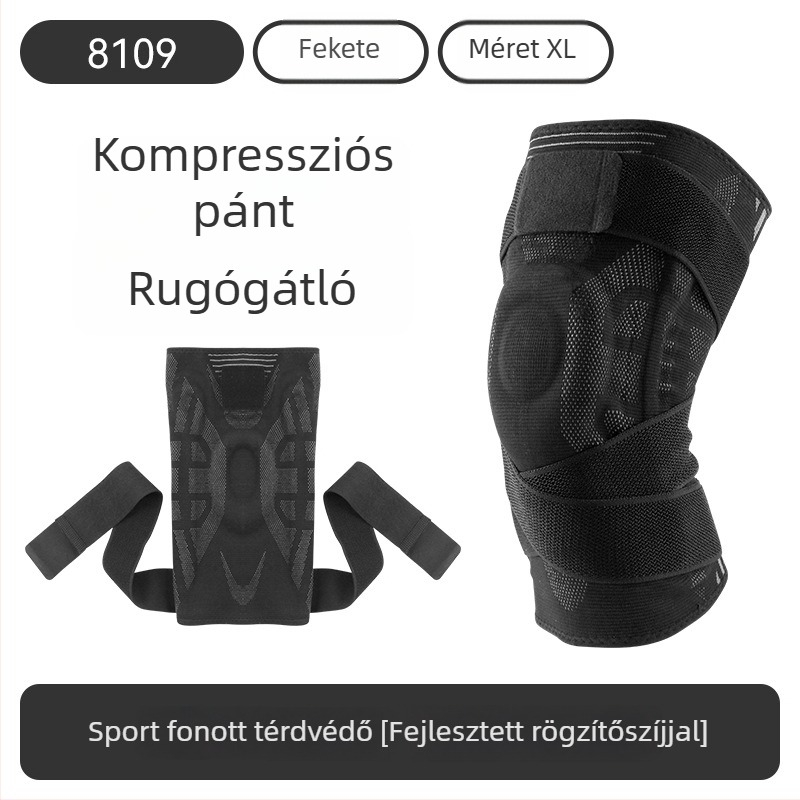 Kötött térdvédők pántokkal – felnőtteknek, minden sporthoz