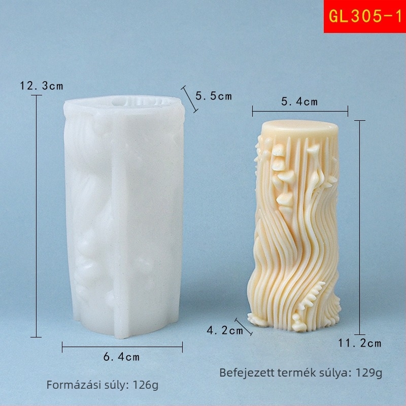 Szilikon forma hengeres gyertyákhoz – DIY aromaterápia, magáncímke kész, sütőforma