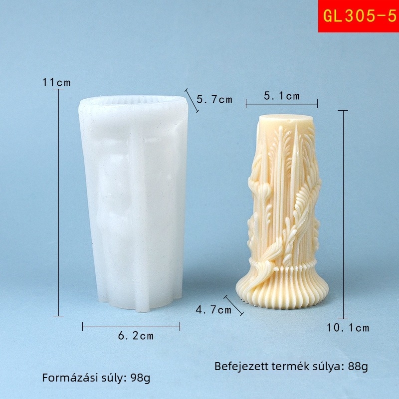 Szilikon forma hengeres gyertyákhoz – DIY aromaterápia, magáncímke kész, sütőforma