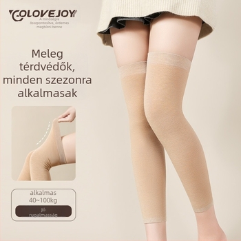 Női téli meleg térdmelegítők, magas rugalmasságú nyomás, anyag 44% poliészter, 46% viszkóz, 10% spandex, otthoni használatra