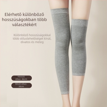 Női téli meleg térdmelegítők, magas rugalmasságú nyomás, anyag 44% poliészter, 46% viszkóz, 10% spandex, otthoni használatra