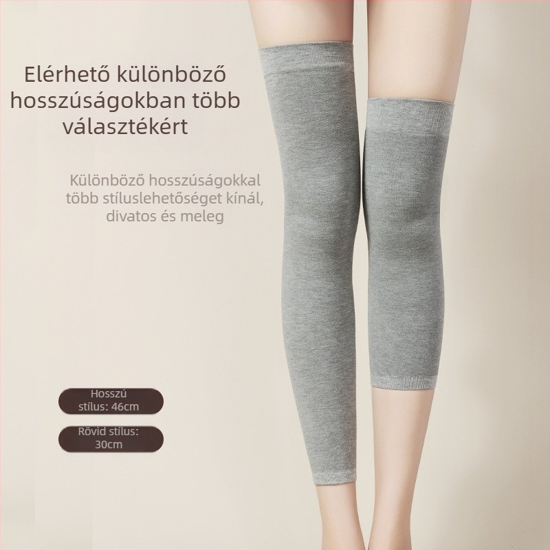 Női téli meleg térdmelegítők, magas rugalmasságú nyomás, anyag 44% poliészter, 46% viszkóz, 10% spandex, otthoni használatra