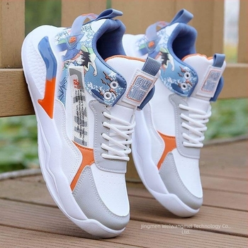 Loaferek mikroszálas bőrből készült felsőrésszel, mintázat rajzfilmfigurák és csíkok, fűzős zárású, gumitalp