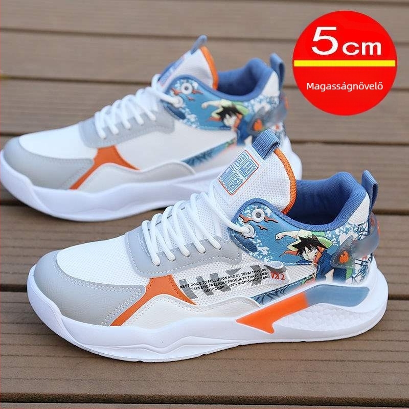 Loaferek mikroszálas bőrből készült felsőrésszel, mintázat rajzfilmfigurák és csíkok, fűzős zárású, gumitalp