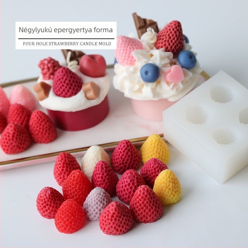 Szilikon kerek forma fondánhoz és desszertekhez – eper‑csokoládé íz; gyümölcsös mousse, puding, szappan, gyertya, gipsz és gyanta