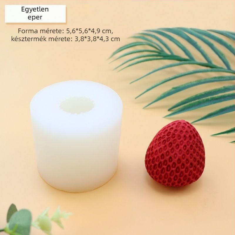 Szilikon kerek forma fondánhoz és desszertekhez – eper‑csokoládé íz; gyümölcsös mousse, puding, szappan, gyertya, gipsz és gyanta