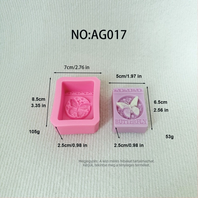 Szilikon forma szappan- és gyertya készítéséhez dragonfly és butterfly mintával, szabálytalan forma, modell AG009.AG017