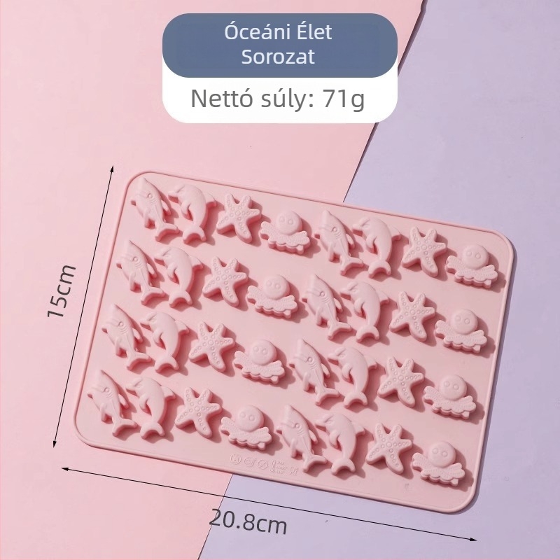 Szilikon csokoládé forma, szabálytalan alakú, sütő- és torta forma