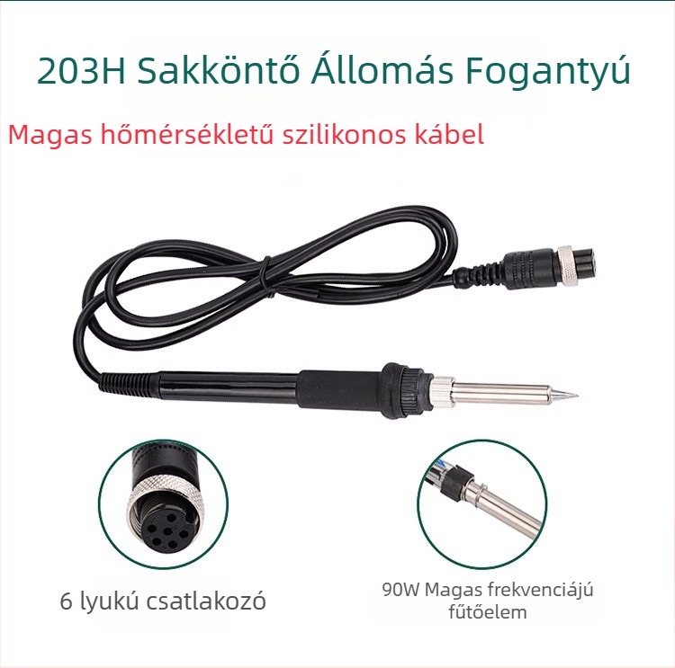 203H/205 forrasztófej fogó eddy current állomáshoz, műanyag markolat (Márka: 203/205 • Anyag: műanyag • Bemeneti feszültség: 24V • Dinamikus forma: AC • Forrasztóállomáshoz)