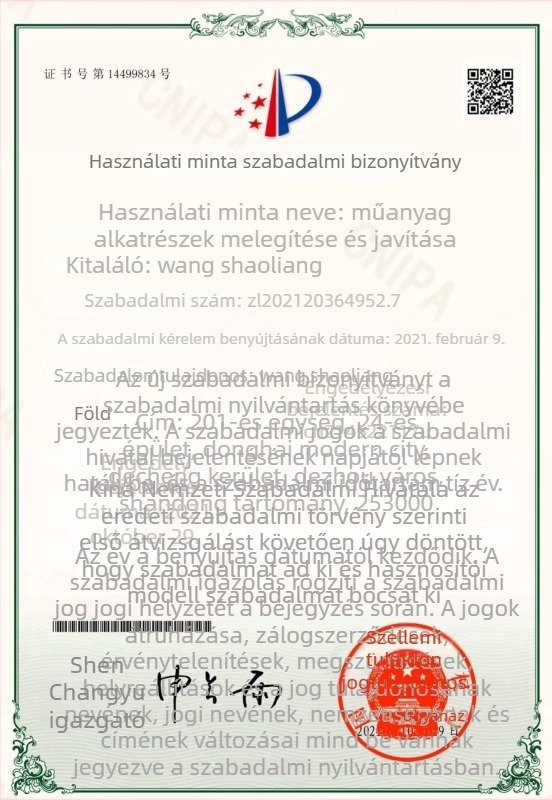 Elektromos műanyag javító eszköz autó lökhárítójához, simítás és melegítés, réz háromszög fej