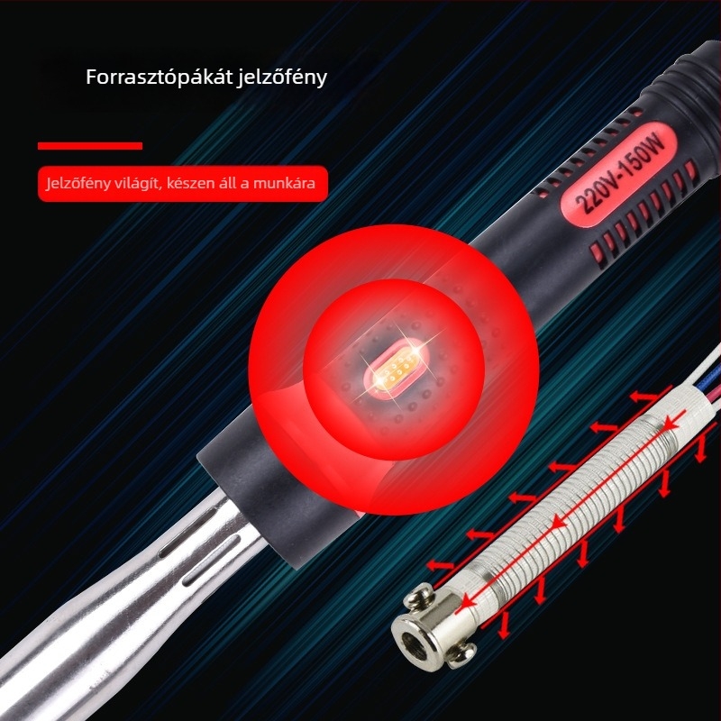 Forrasztópáka gumírozott fogantyúval, 220–240V, elektromos felmelegítés, hegesztéshez és javításhoz