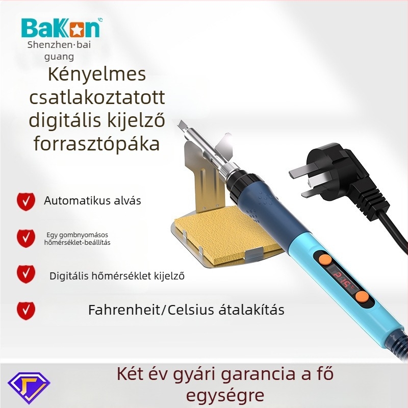 BAKON BK606 állítható hőmérsékletű forrasztópáka, 90W, 230V, dugvillás, telefonjavításhoz
