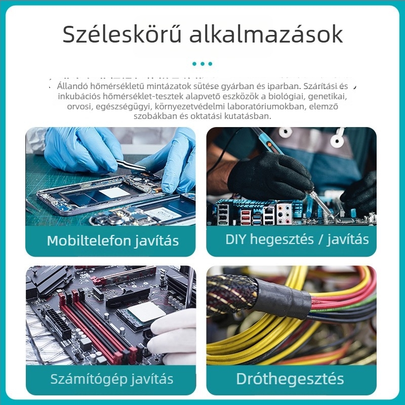 BAKON BK606 állítható hőmérsékletű forrasztópáka, 90W, 230V, dugvillás, telefonjavításhoz