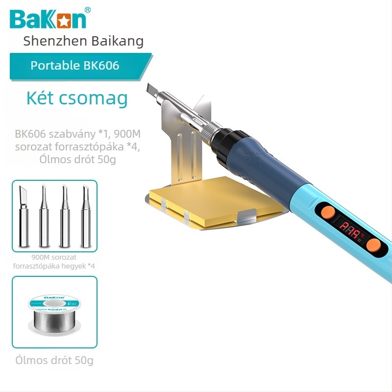 BAKON BK606 állítható hőmérsékletű forrasztópáka, 90W, 230V, dugvillás, telefonjavításhoz