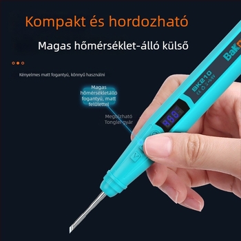 BK210 állandó hőmérsékletű forrasztópisztoly, USB töltés, Li-ion akkumulátorral, hordozható mini készlet