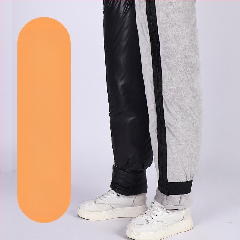 Téli kerékpáros nadrág térdvédőkkel, szélvédett és vízálló, felnőtteknek, poliészter anyag