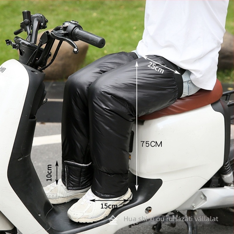 Téli kerékpáros nadrág térdvédőkkel, szélvédett és vízálló, felnőtteknek, poliészter anyag