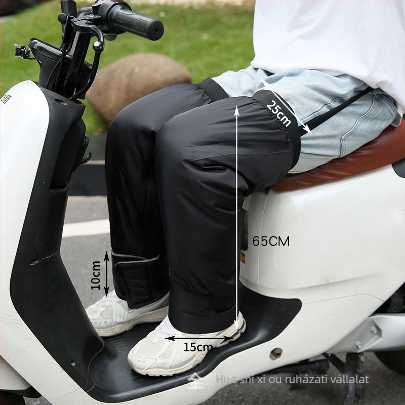 Téli kerékpáros nadrág térdvédőkkel, szélvédett és vízálló, felnőtteknek, poliészter anyag