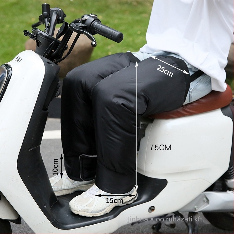 Téli kerékpáros nadrág térdvédőkkel, szélvédett és vízálló, felnőtteknek, poliészter anyag