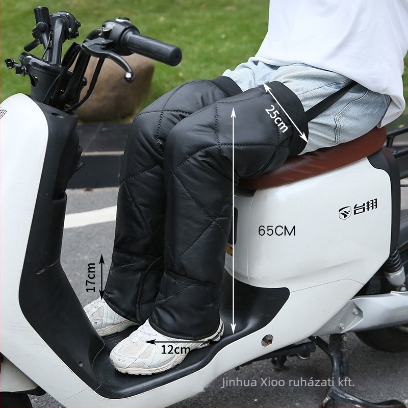 Téli kerékpáros nadrág térdvédőkkel, szélvédett és vízálló, felnőtteknek, poliészter anyag