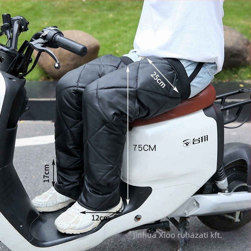 Téli kerékpáros nadrág térdvédőkkel, szélvédett és vízálló, felnőtteknek, poliészter anyag