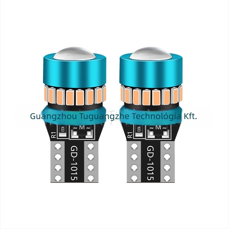 T10 LED autó világító lámpa lencsével - rendszámtábla világítás, 12V, 1W, 120lm, IP63