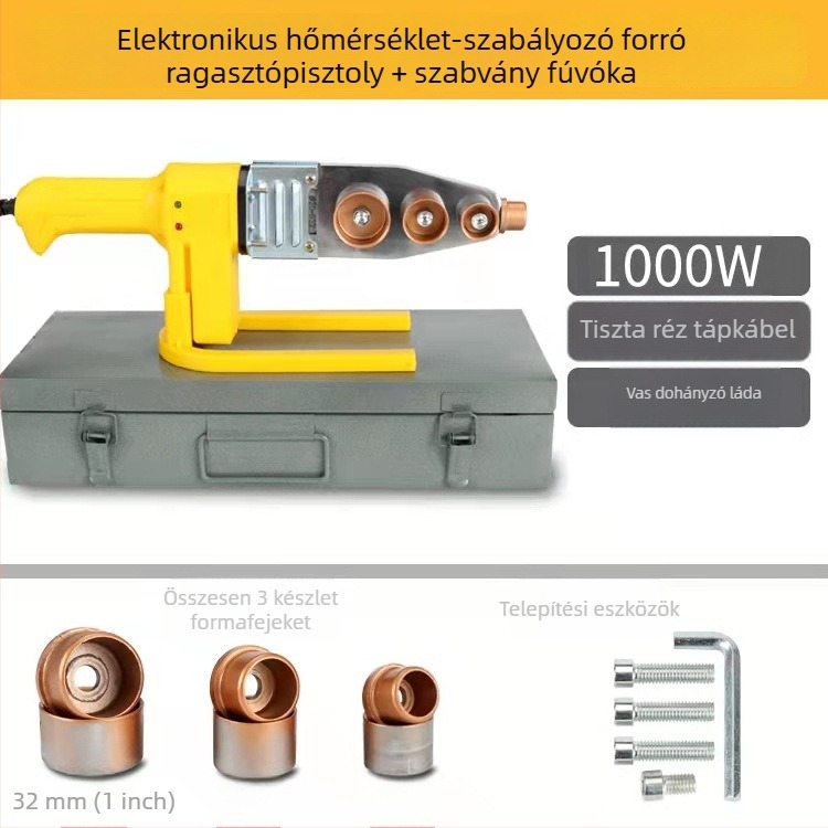 PPR vízcső forróöntő gép, elektronikus hőmérséklet-szabályozás, 0-63°C, testreszabható feldolgozás, vízcső hegesztés