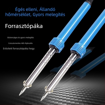 Magas teljesítményű hegyes forrasztókészlet gumírozott nyéllel, BQQING, 240V, elektromos felmelegítés, elektronikai forrasztáshoz