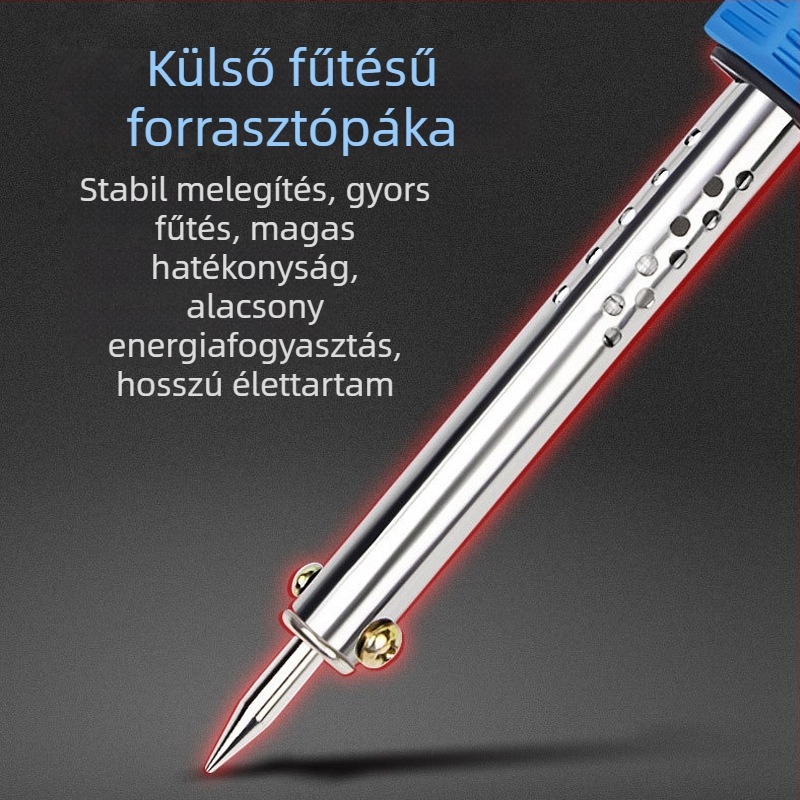 Magas teljesítményű hegyes forrasztókészlet gumírozott nyéllel, BQQING, 240V, elektromos felmelegítés, elektronikai forrasztáshoz