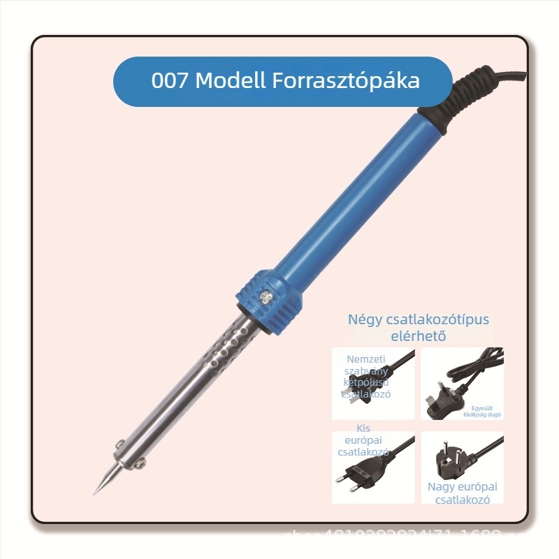 Magas teljesítményű hegyes forrasztókészlet gumírozott nyéllel, BQQING, 240V, elektromos felmelegítés, elektronikai forrasztáshoz