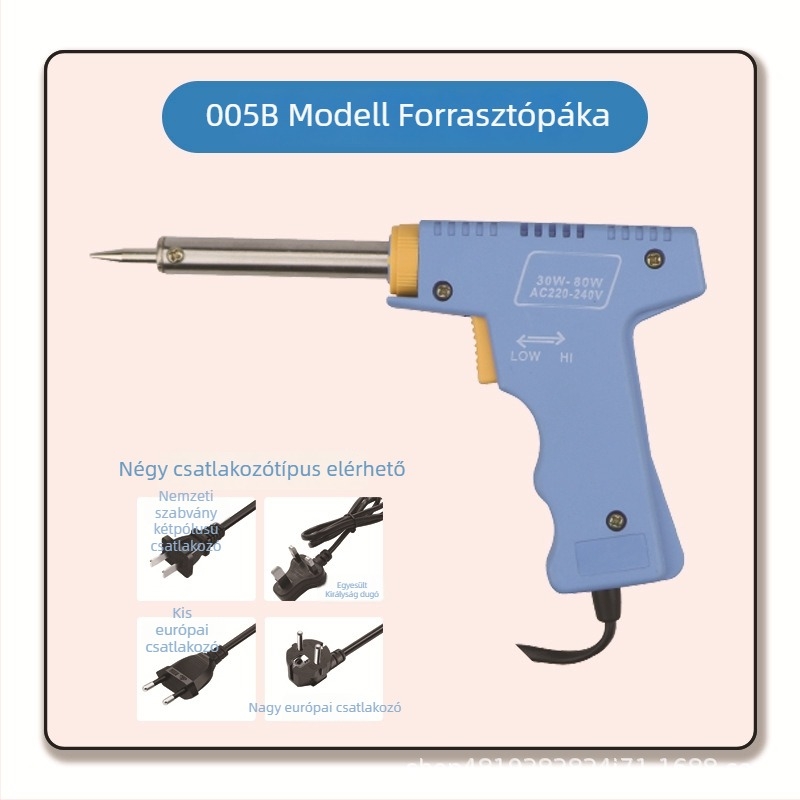 Magas teljesítményű hegyes forrasztókészlet gumírozott nyéllel, BQQING, 240V, elektromos felmelegítés, elektronikai forrasztáshoz