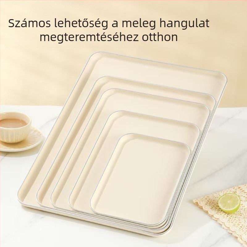 Nordic stílusú téglalap alakú műanyag gyümölcs- és teás pohár tál