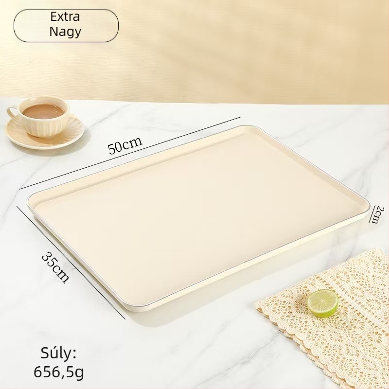 Nordic stílusú téglalap alakú műanyag gyümölcs- és teás pohár tál