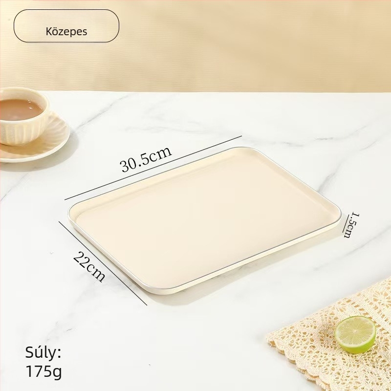 Nordic stílusú téglalap alakú műanyag gyümölcs- és teás pohár tál