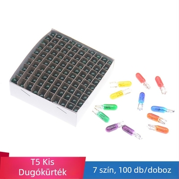 Személyautó műszerlámpa, T5 modell, 12V, 1.2W, lapos dugaszoló