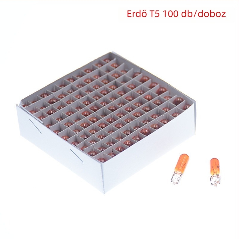 Személyautó műszerlámpa, T5 modell, 12V, 1.2W, lapos dugaszoló