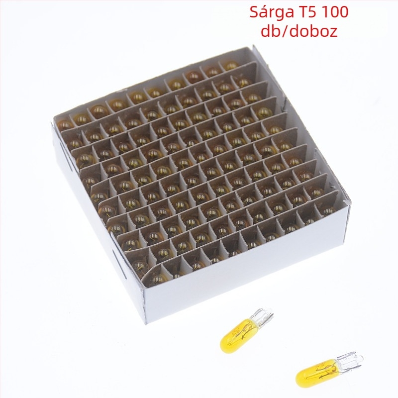 Személyautó műszerlámpa, T5 modell, 12V, 1.2W, lapos dugaszoló