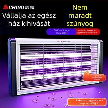 Szúnyogölő lámpa – falra szerelhető, LED világítással, 61 m² feletti területekhez, elektromos sokk és fényhullám csapda