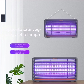 LED-lámpa szúnyog- és legyek elleni védelemre, fényhullám csapda, 31–40 m² lefedettség, 6–12W, akkumulátor nélkül
