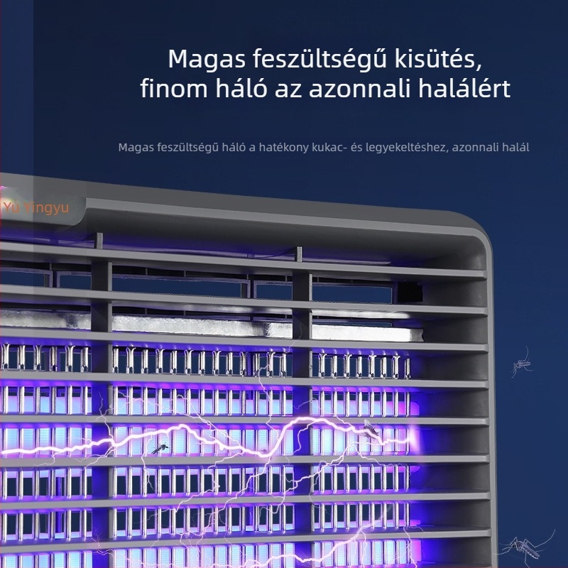 LED-lámpa szúnyog- és legyek elleni védelemre, fényhullám csapda, 31–40 m² lefedettség, 6–12W, akkumulátor nélkül