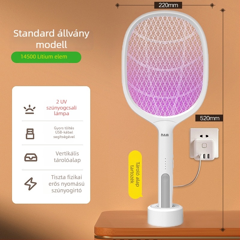 Chigo Elektromos szúnyogcsapó beépített akkumulátorral, UV lámpával, 31–40 m² lefedettség, töltési idő 1–3 óra, ölési mód: fényhullám csapda + elektromos sokk