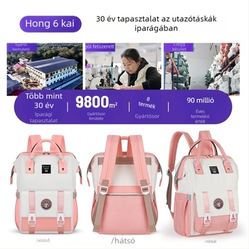 Anyuka és baba hátizsák, könnyű, nagy kapacitású denim utazótáska palacktartóval, két vállpántos, vízálló