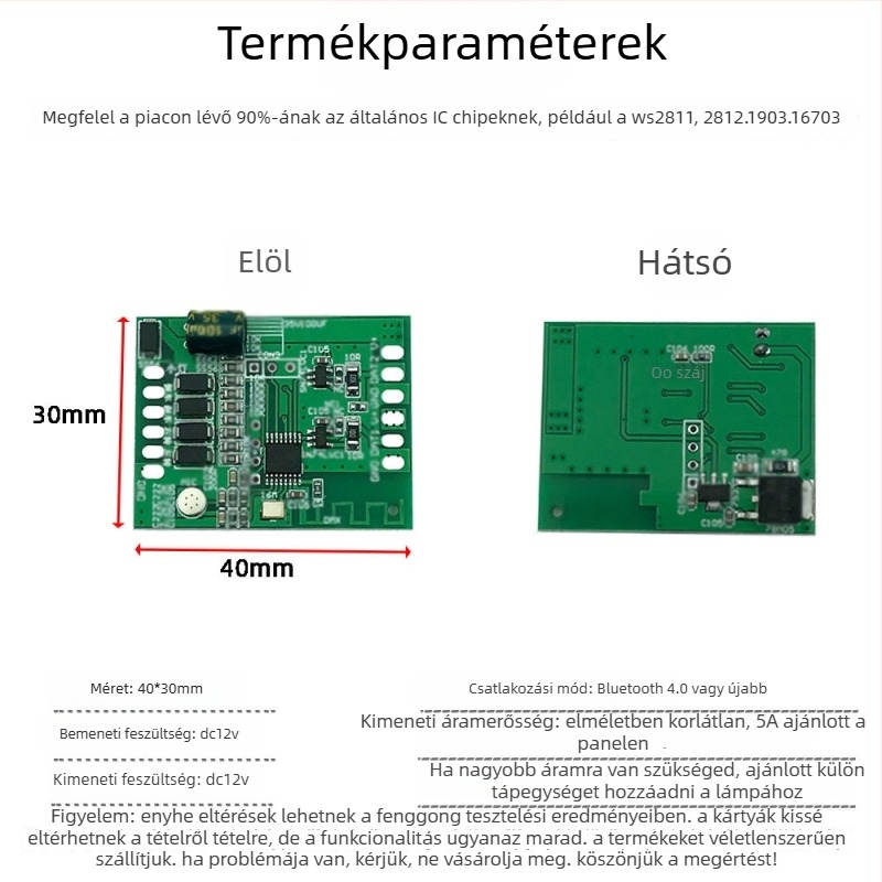 Bluetooth APP-vezérlésű kettős csatornás modul autó- és motorkerékpár jelzőfényeihez és nappali fényhez, LED 12V, 12W, 1A, 600 lm, modell DZ-YDNXY0057OHO