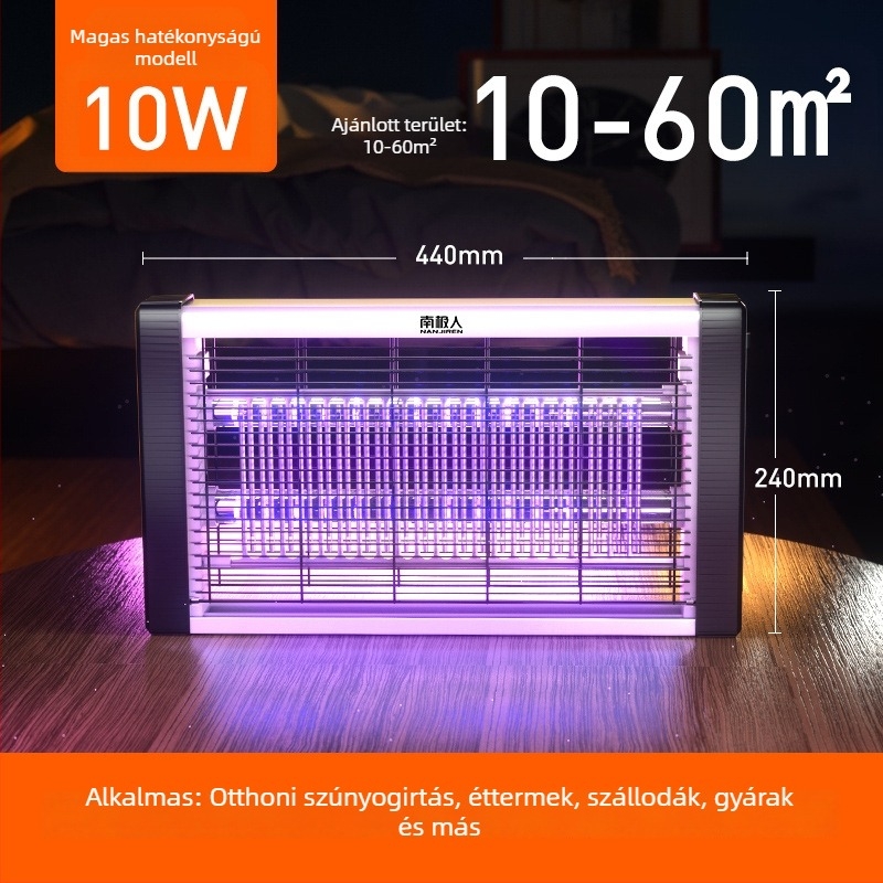 Antarctic People LED szúnyogirtó lámpa beltéri használatra, elektromos sokk, 21–30 m² lefedettség, modell 0000