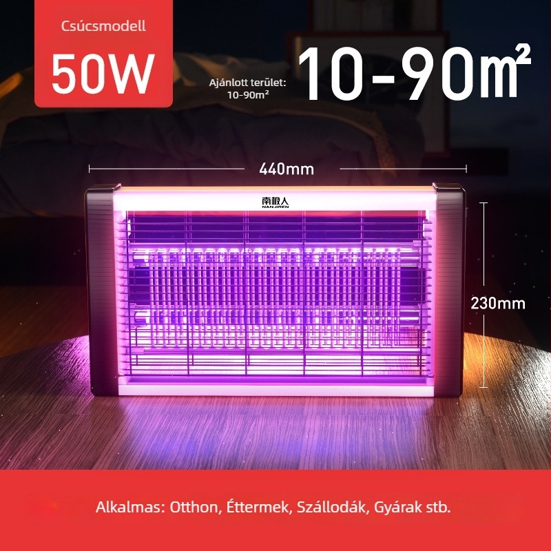 Antarctic People LED szúnyogirtó lámpa beltéri használatra, elektromos sokk, 21–30 m² lefedettség, modell 0000