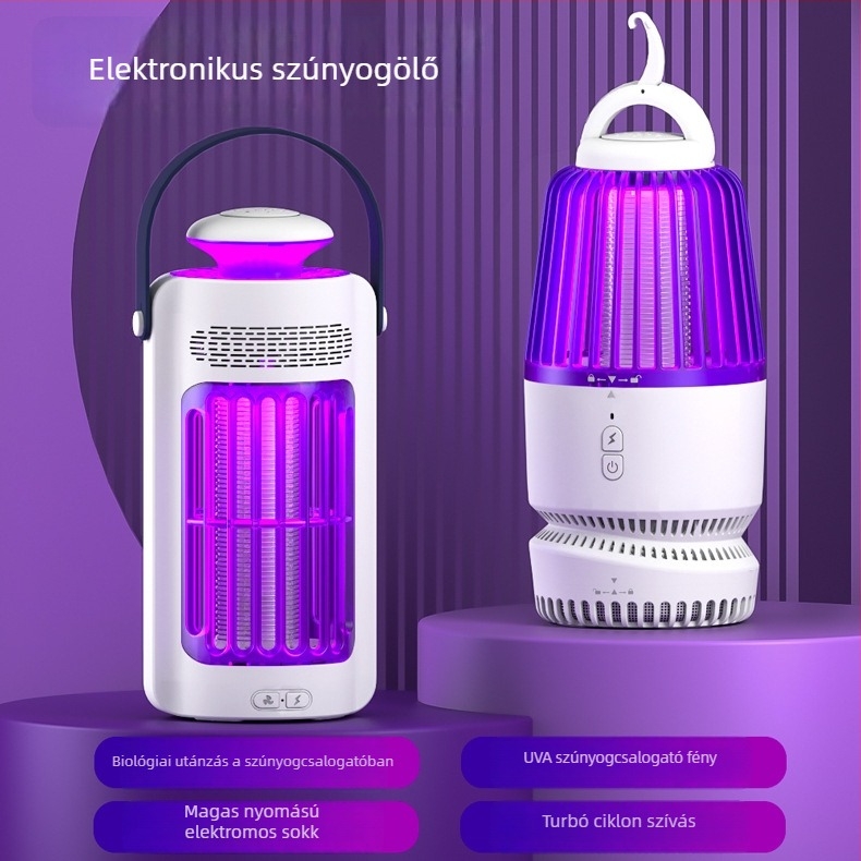 BG602 LED Szúnyogriasztó Lámpa Fényhullám-csapdával és Elektrosokkal — Nem Forgó, Nincs Beépített Akkumulátor