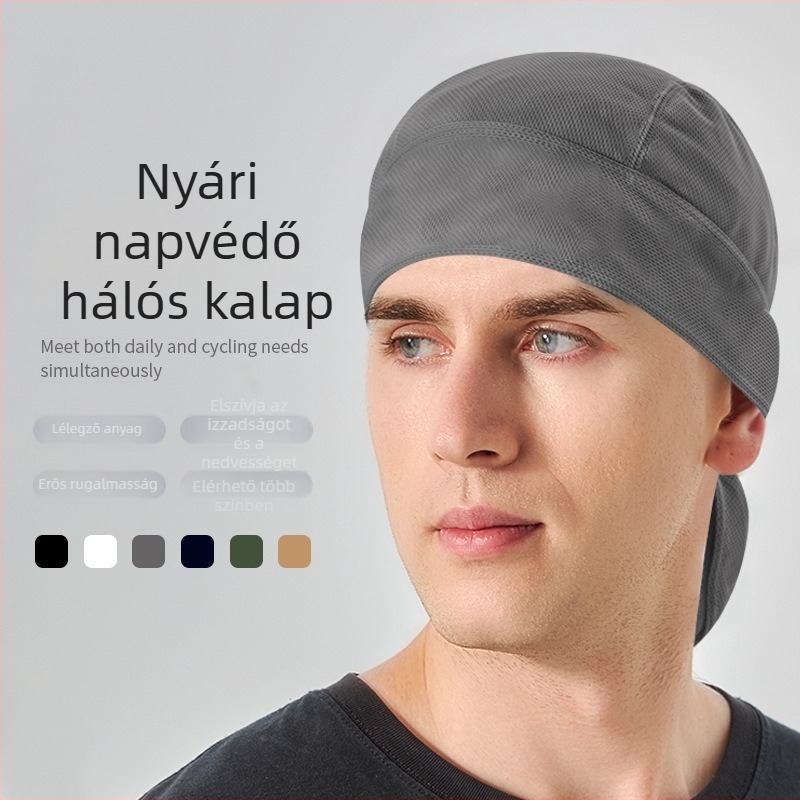 Hálós kerékpáros sapka, nedvszívó ice-silk anyag, gyorsan száradó, uniszex